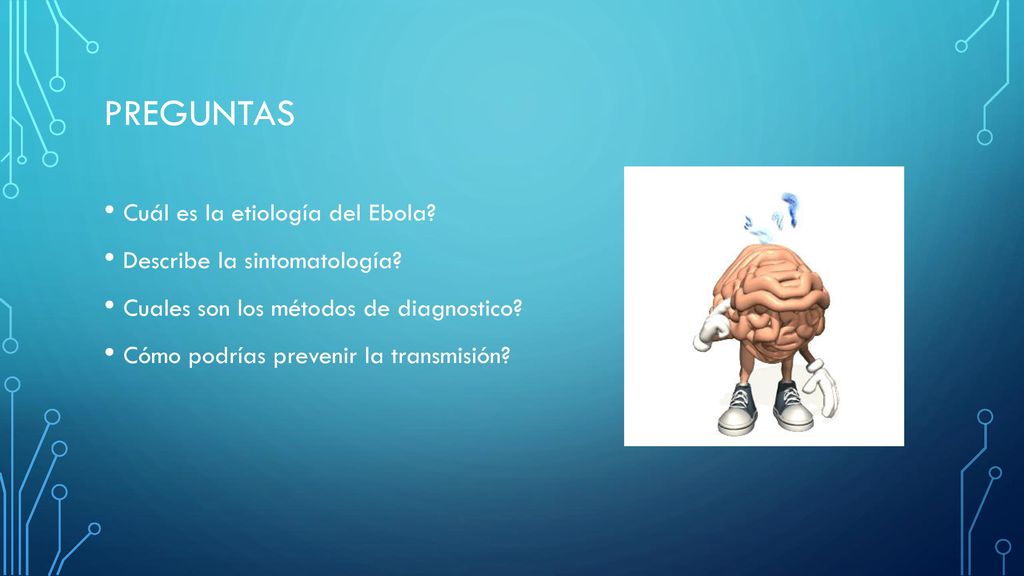 Preguntas Cuál es la etiología del Ebola Describe la sintomatología