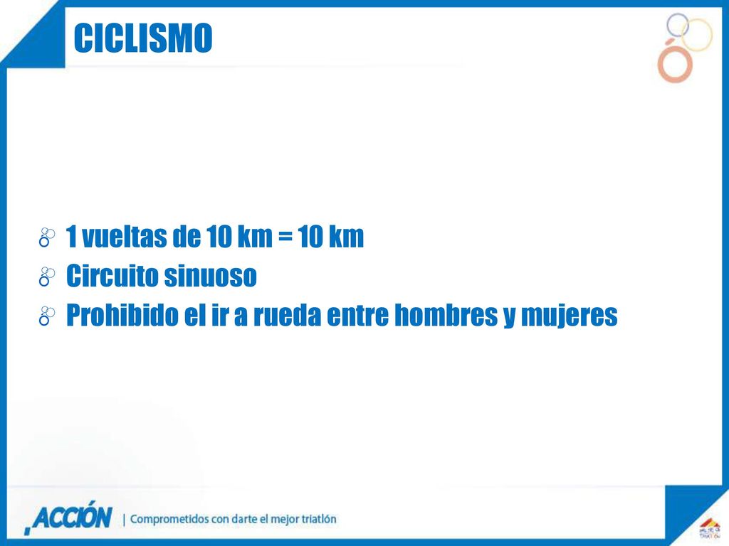 ciclismo 1 vueltas de 10 km = 10 km Circuito sinuoso