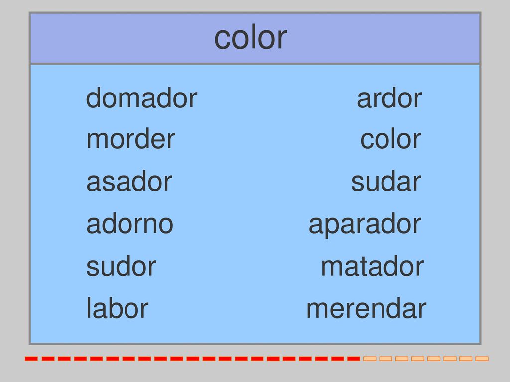 color domador ardor morder color asador sudar adorno aparador sudor