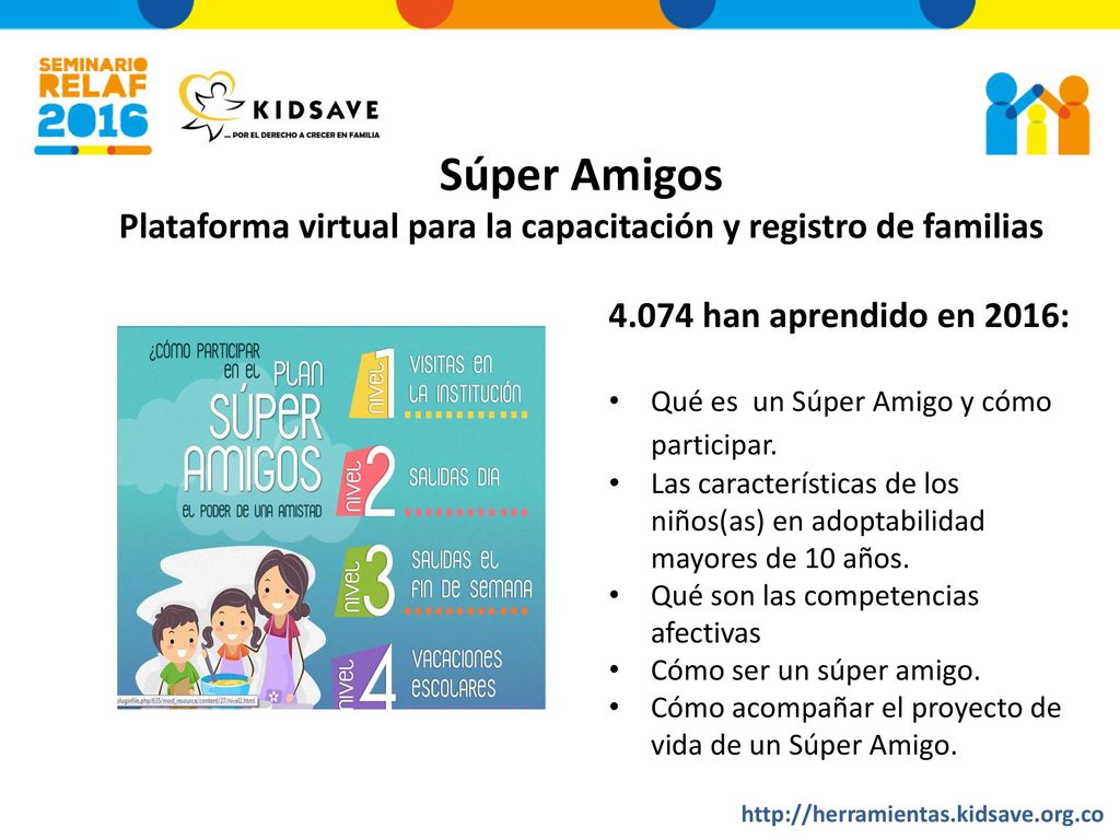 Súper Amigos Plataforma virtual para la capacitación y registro de familias
