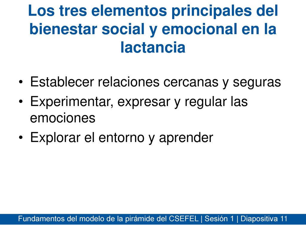 Los tres elementos principales del bienestar social y emocional en la lactancia