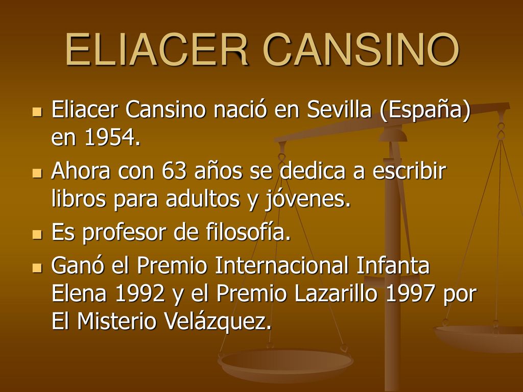 ELIACER CANSINO Eliacer Cansino nació en Sevilla (España) en 1954.