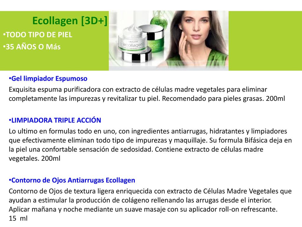 Ecollagen [3D+] TODO TIPO DE PIEL 35 AÑOS O Más Gel limpiador Espumoso