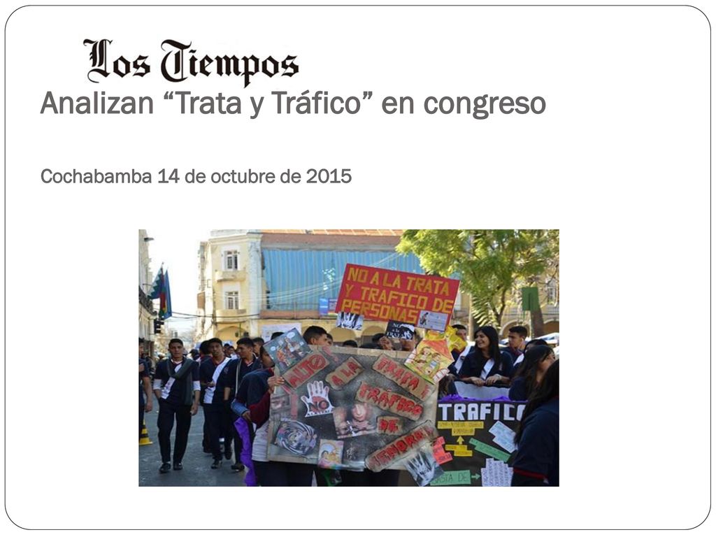 Analizan Trata y Tráfico en congreso Cochabamba 14 de octubre de 2015