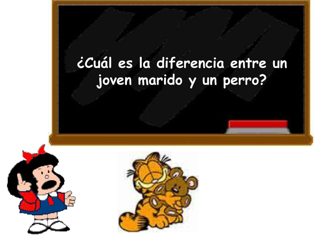 ¿Cuál es la diferencia entre un joven marido y un perro