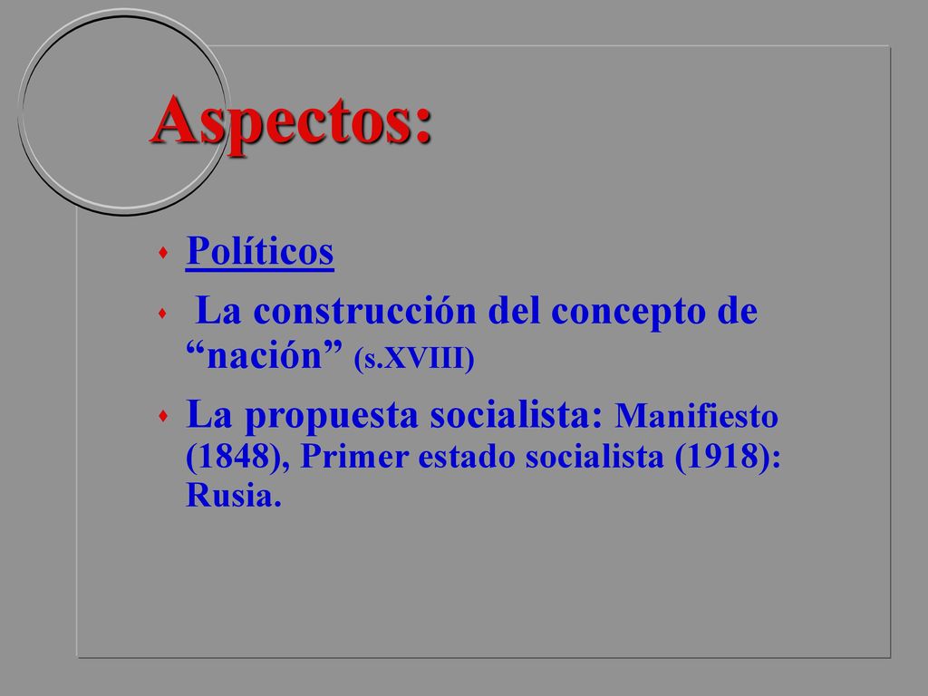 Aspectos: Políticos. La construcción del concepto de nación (s.XVIII)