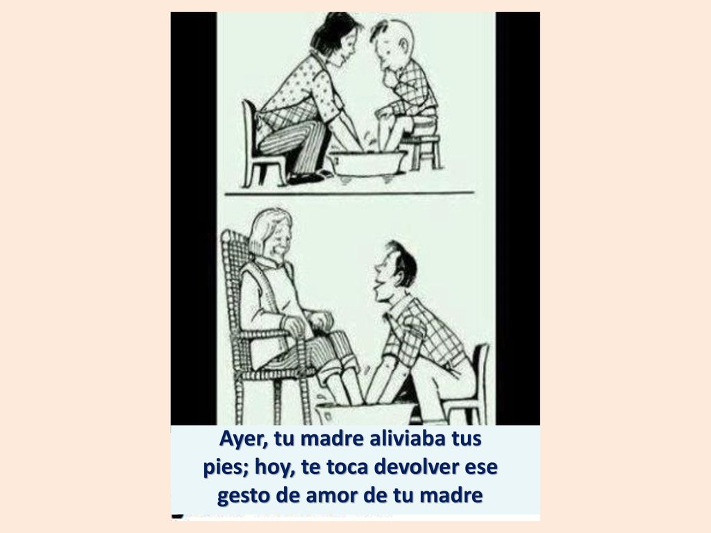 Ayer, tu madre aliviaba tus pies; hoy, te toca devolver ese gesto de amor de tu madre