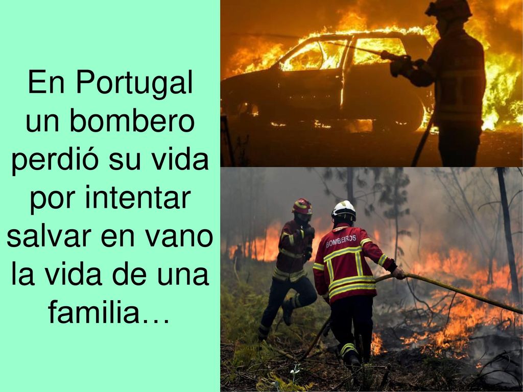 En Portugal un bombero perdió su vida por intentar salvar en vano la vida de una familia…
