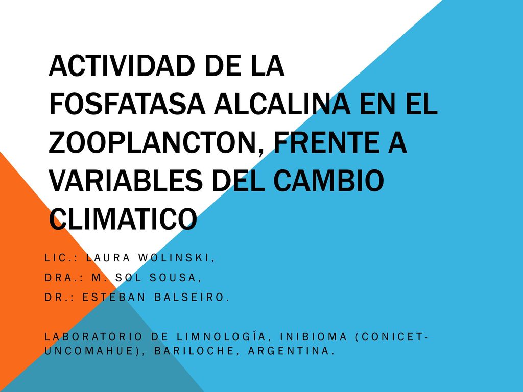 ACTIVIDAD DE LA FOSFATASA ALCALINA EN EL ZOOPLANCTON, FRENTE A VARIABLES DEL CAMBIO CLIMATICO