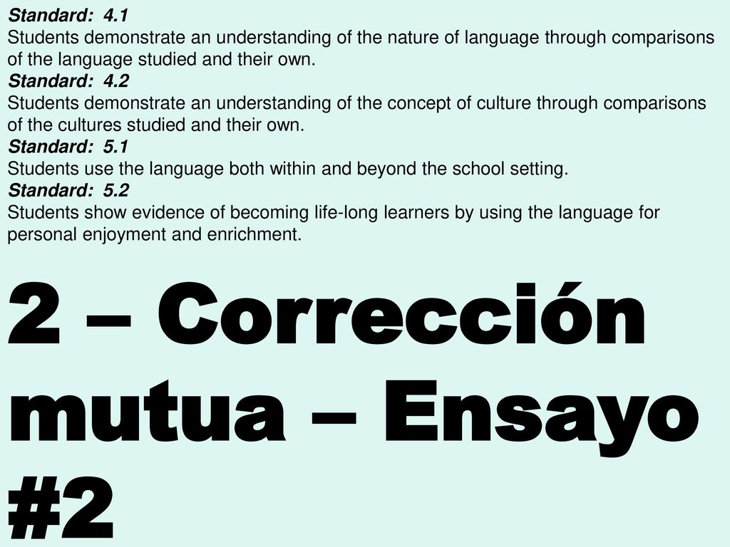 2 – Corrección mutua – Ensayo #2