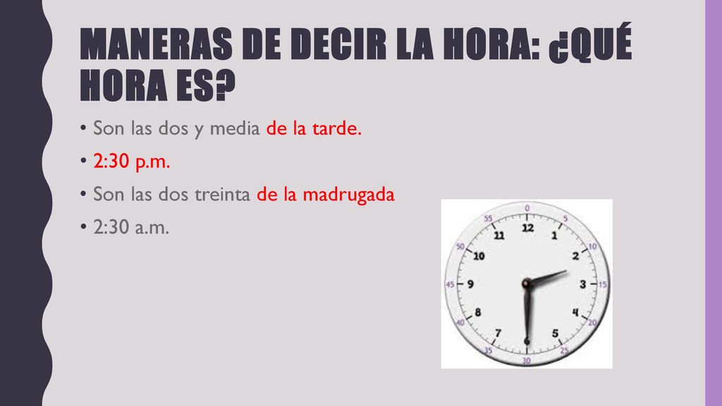 Maneras de decir la hora: ¿qué hora es