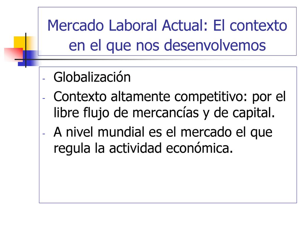 Mercado Laboral Actual: El contexto en el que nos desenvolvemos