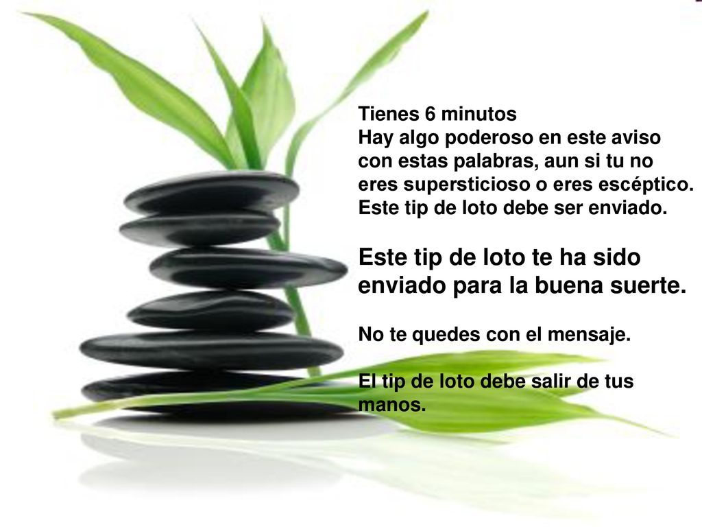 Este tip de loto te ha sido enviado para la buena suerte.
