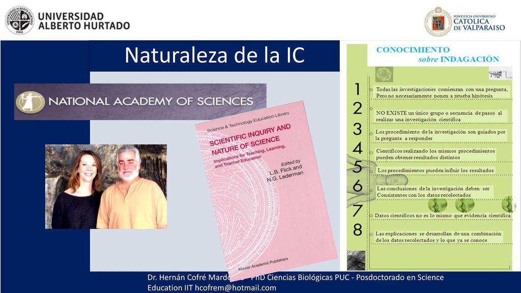Dr. Hernán Cofré Mardones - PhD Ciencias Biológicas PUC - Posdoctorado en Science Education IIT