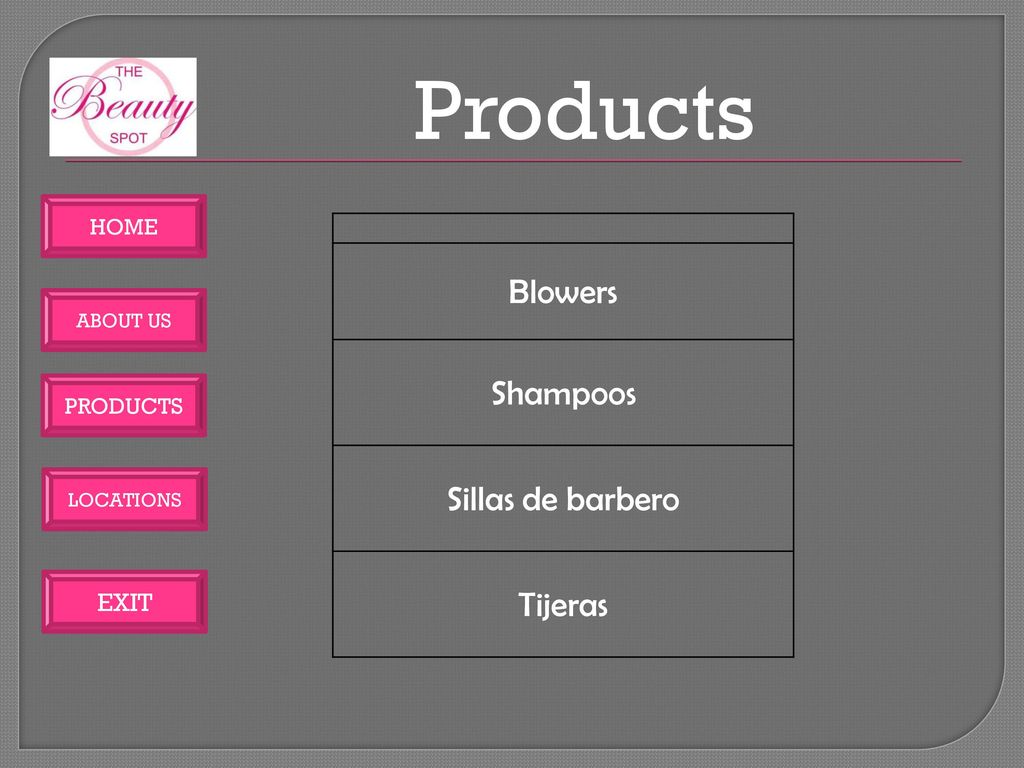 Products Blowers Shampoos Sillas de barbero Tijeras