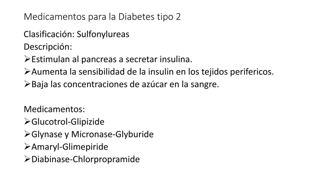 Medicamentos para la Diabetes tipo 2