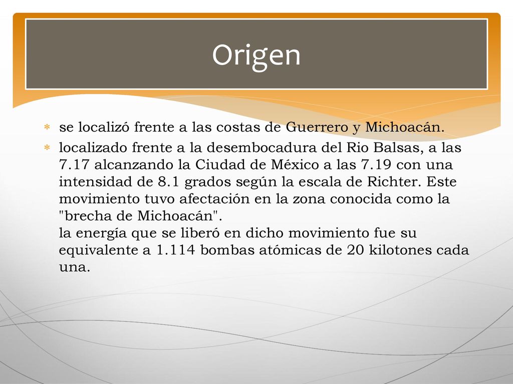 Origen se localizó frente a las costas de Guerrero y Michoacán.