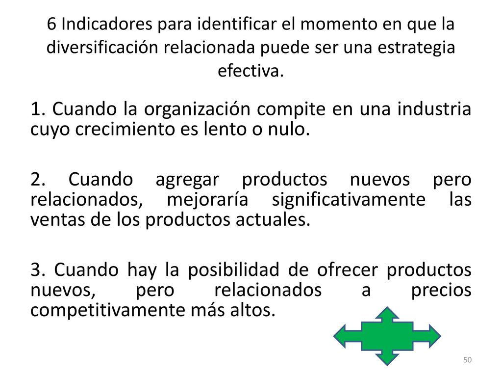 6 Indicadores para identificar el momento en que la diversificación relacionada puede ser una estrategia efectiva.