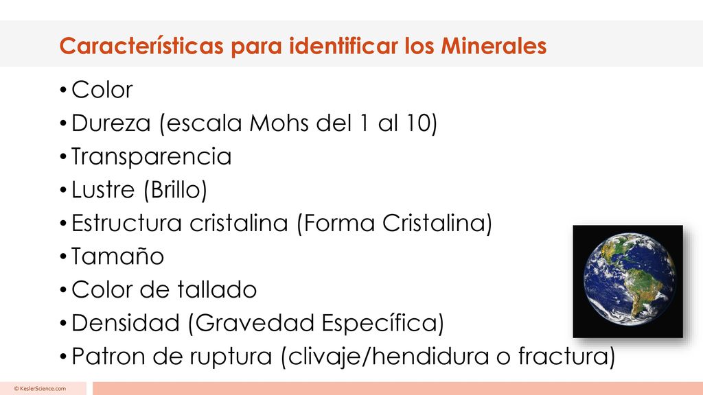 Dureza (escala Mohs del 1 al 10) Transparencia Lustre (Brillo)