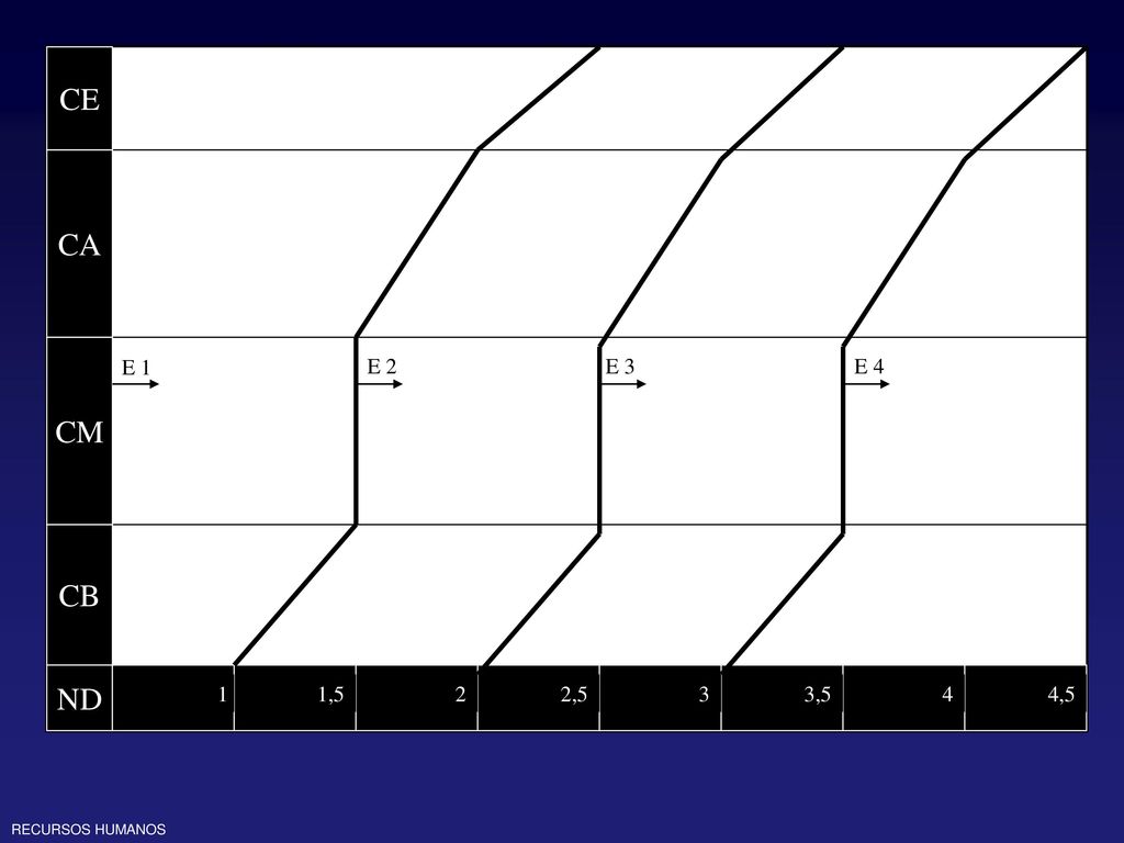 CE CA CM E 1 E 2 E 3 E 4 CB ND 1 1,5 2 2,5 3 3,5 4 4,5
