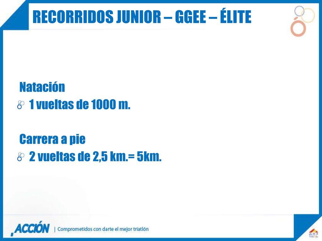 Recorridos junior – ggee – élite