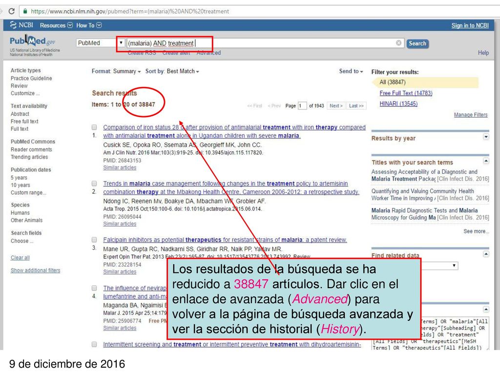 Los resultados de la búsqueda se ha reducido a artículos