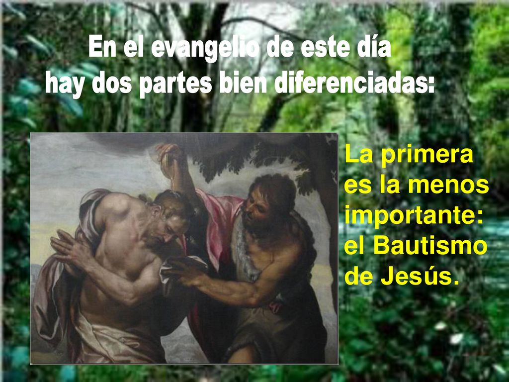 En el evangelio de este día hay dos partes bien diferenciadas: