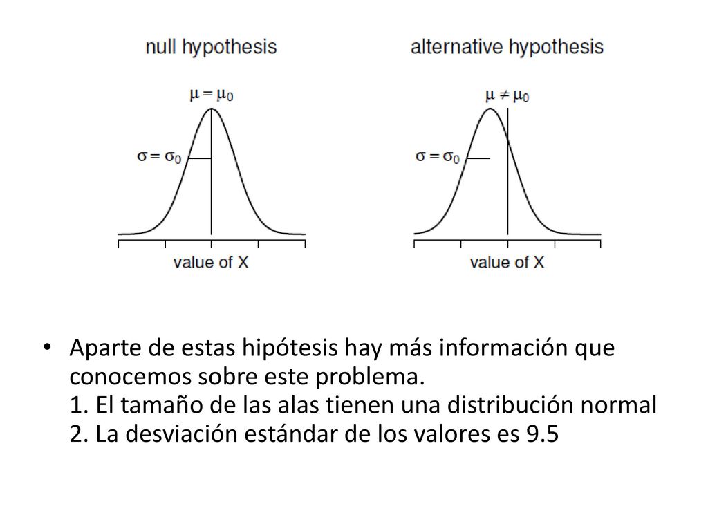 Aparte de estas hipótesis hay más información que conocemos sobre este problema.