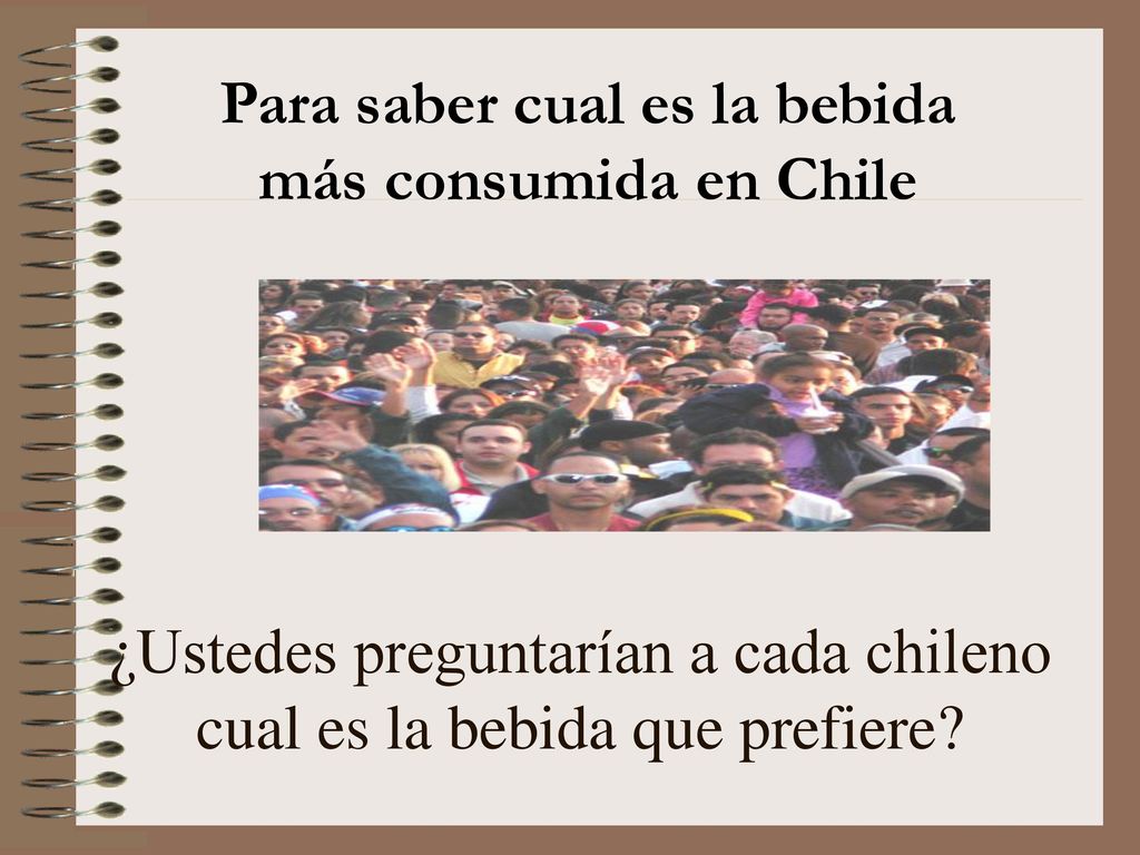 ¿Ustedes preguntarían a cada chileno cual es la bebida que prefiere