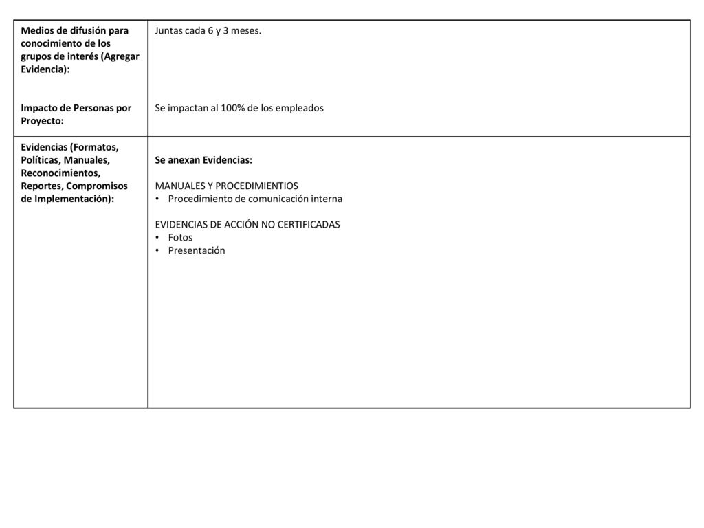 Medios de difusión para conocimiento de los grupos de interés (Agregar Evidencia):