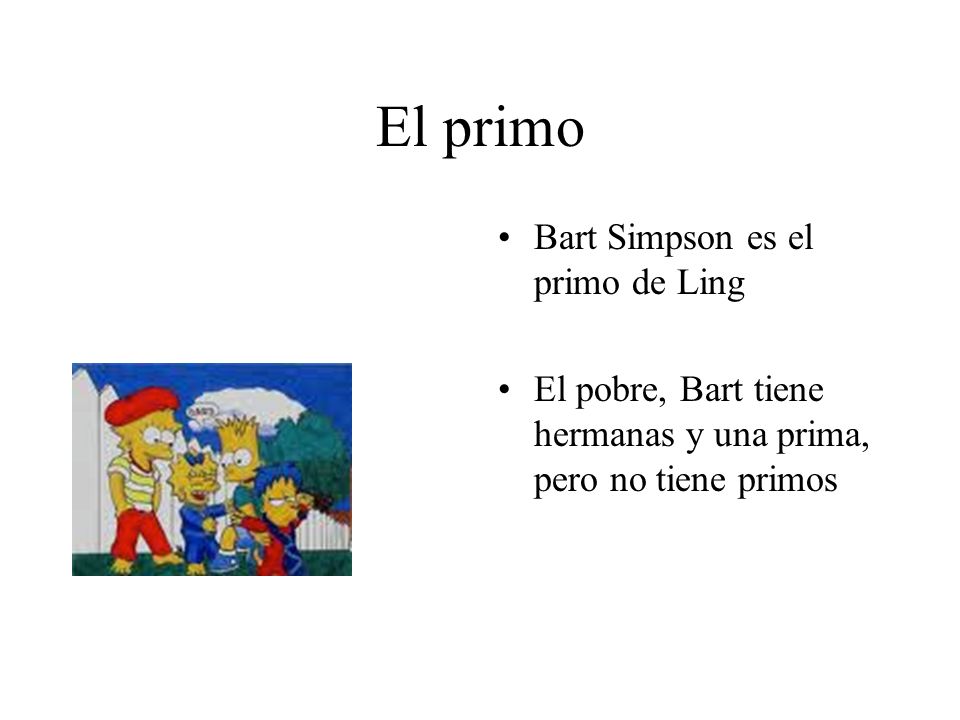El primo Bart Simpson es el primo de Ling