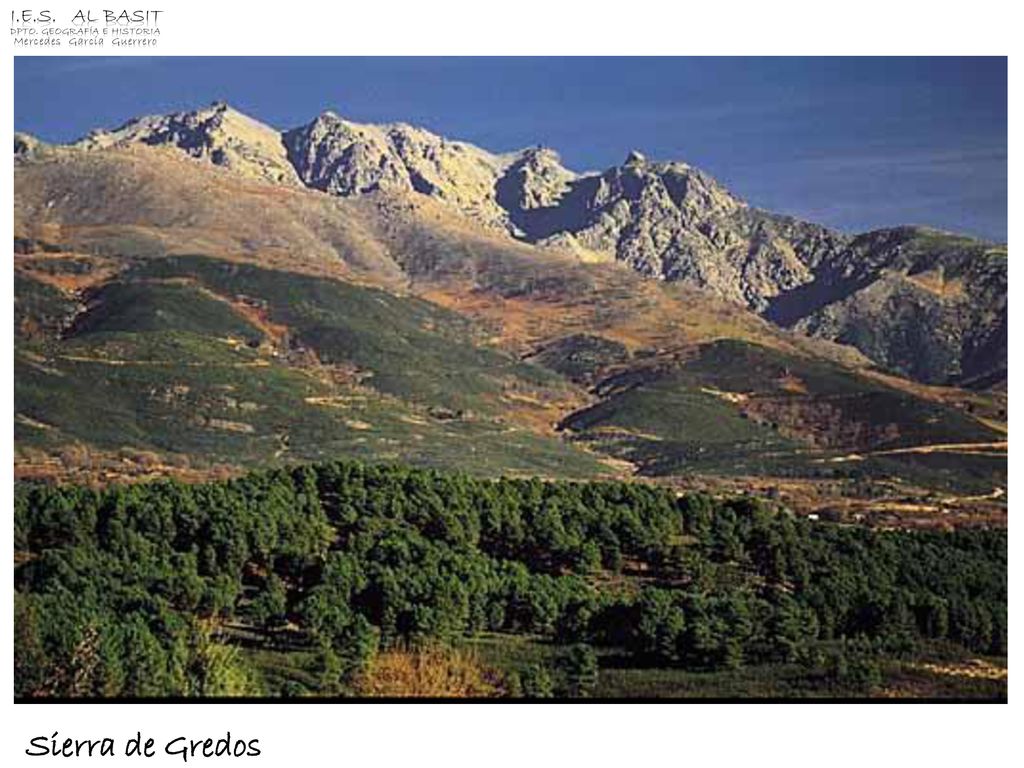 Sierra de Gredos I.E.S. Al Basit Dpto. Geografía e Historia