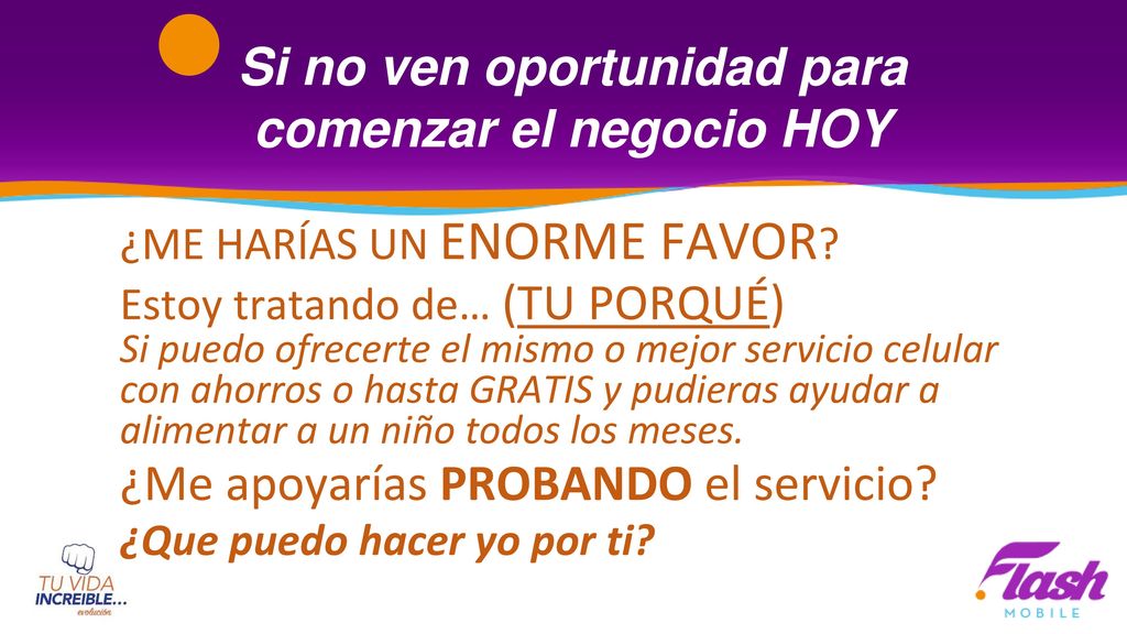 Si no ven oportunidad para comenzar el negocio HOY