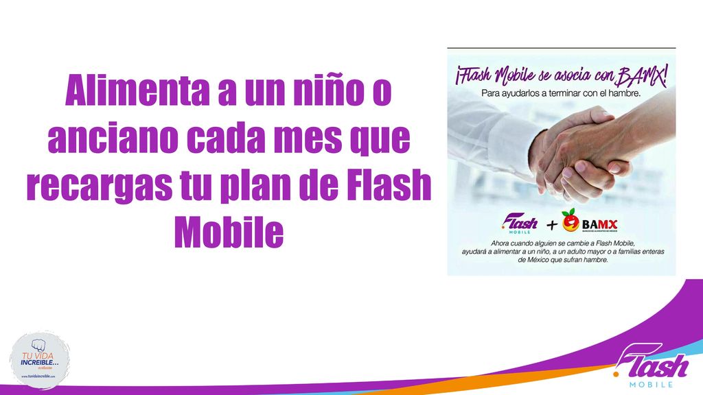 Alimenta a un niño o anciano cada mes que recargas tu plan de Flash Mobile