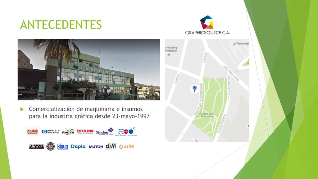 ANTECEDENTES Comercialización de maquinaria e insumos para la industria gráfica desde 23-mayo