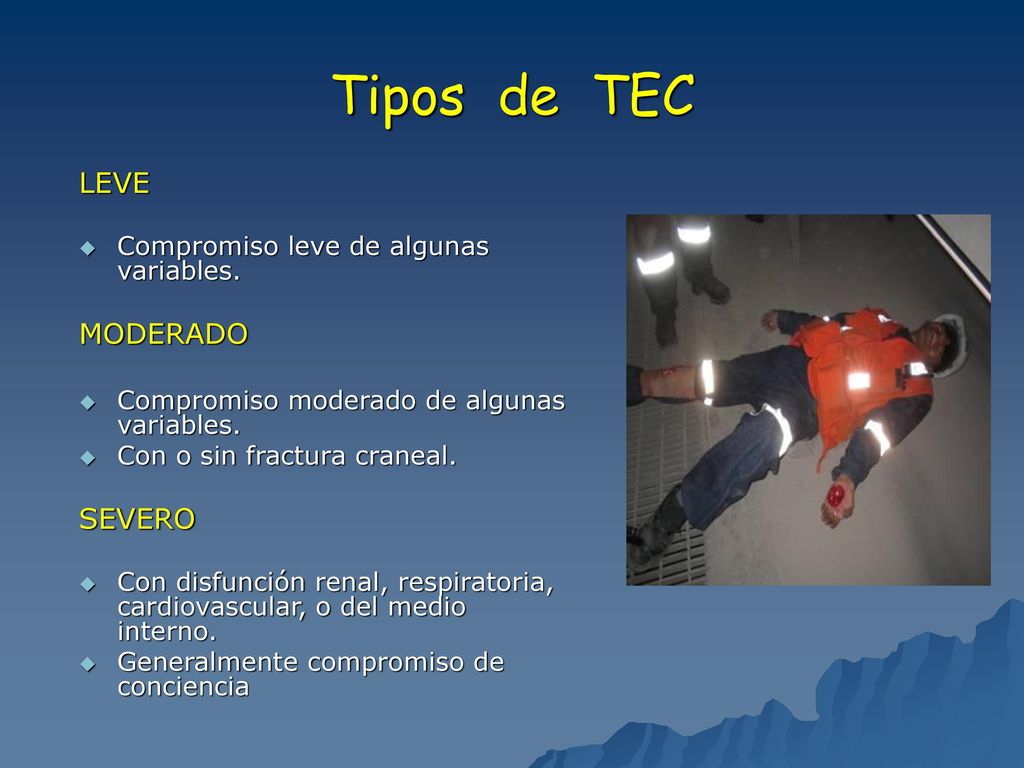Tipos de TEC LEVE MODERADO SEVERO