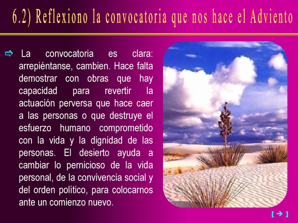 6.2) Reflexiono la convocatoria que nos hace el Adviento