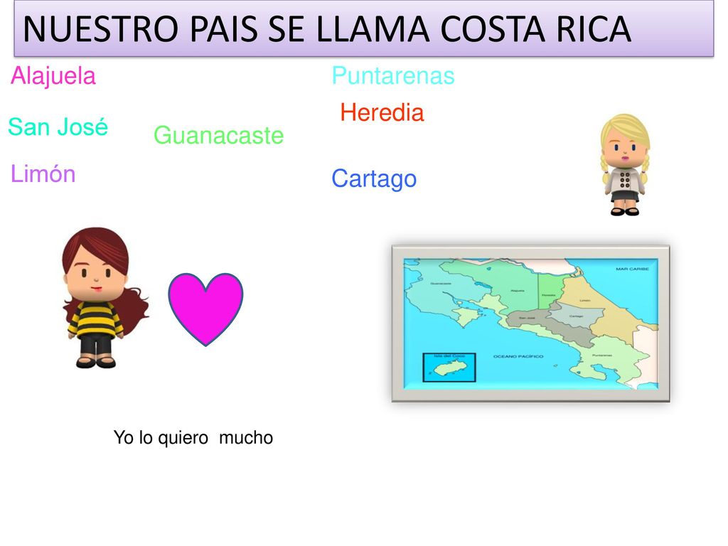 Espacio para el texto NUESTRO PAIS SE LLAMA COSTA RICA Alajuela