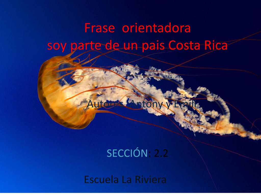 Frase orientadora soy parte de un pais Costa Rica