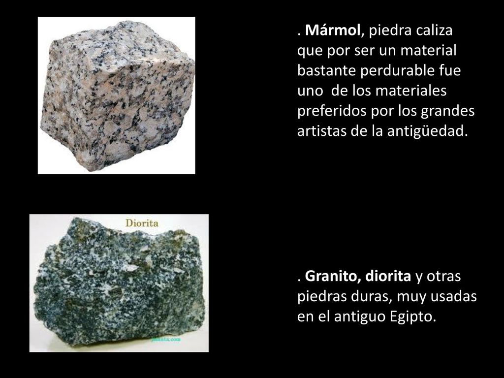 . Mármol, piedra caliza que por ser un material bastante perdurable fue uno de los materiales preferidos por los grandes artistas de la antigüedad.