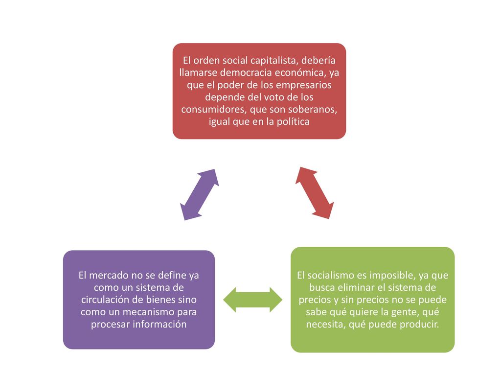 El orden social capitalista, debería llamarse democracia económica, ya que el poder de los empresarios depende del voto de los consumidores, que son soberanos, igual que en la política