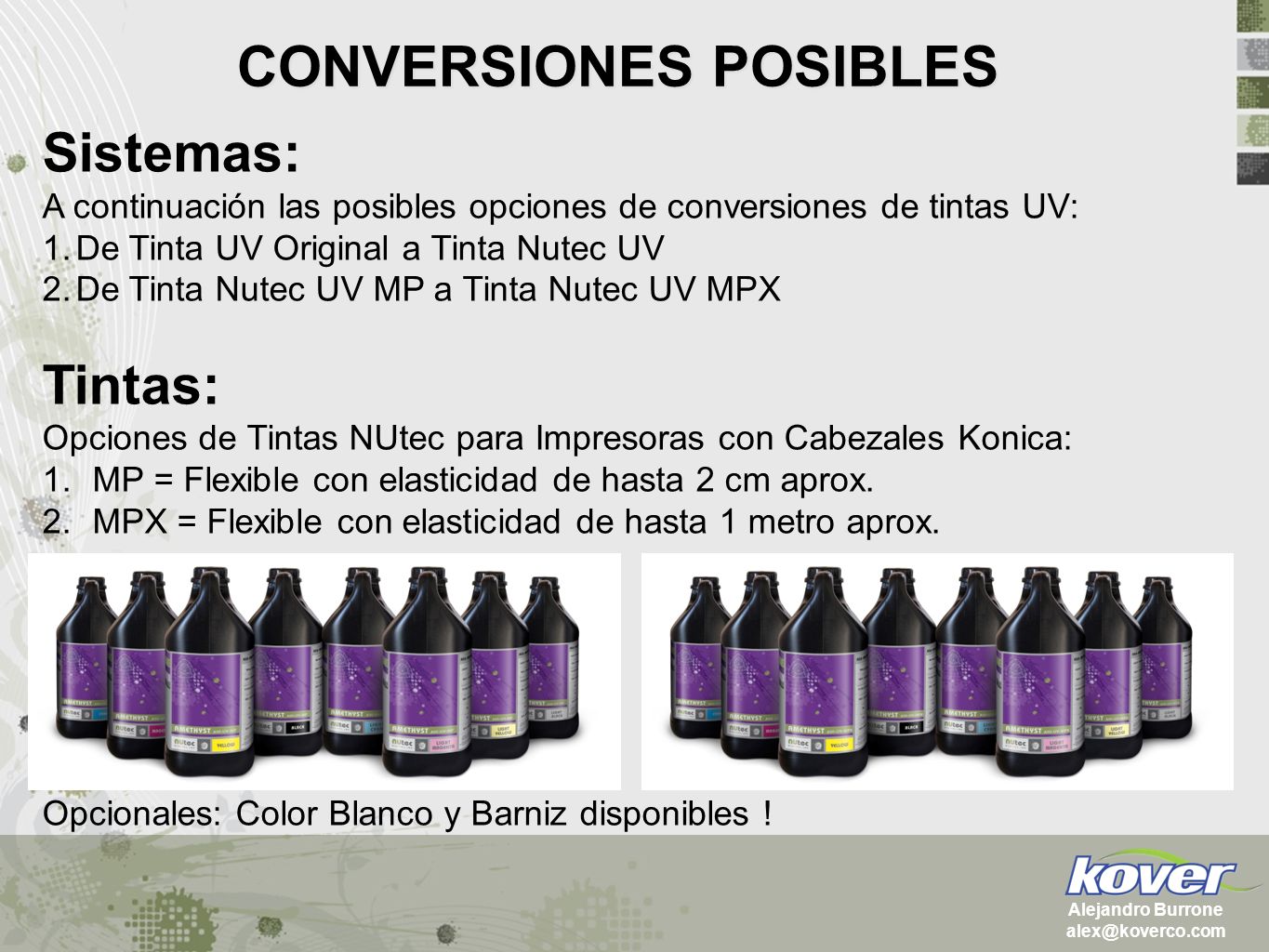 CONVERSIONES POSIBLES