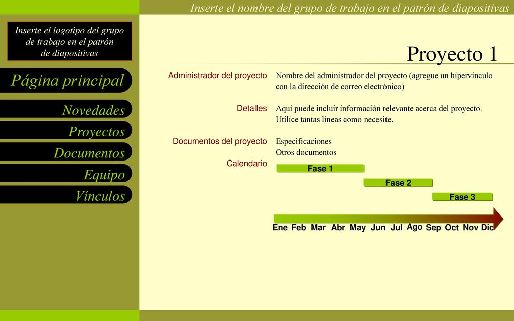 Proyecto 1 Administrador del proyecto Detalles Documentos del proyecto