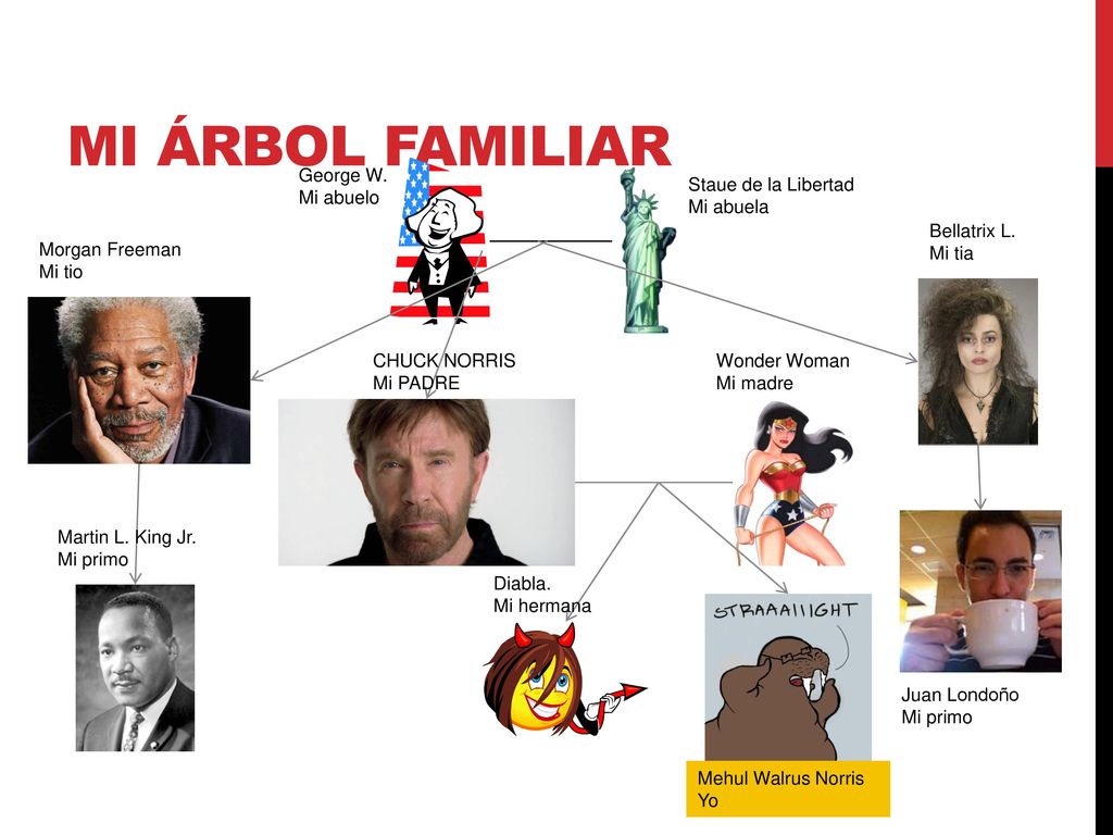 Mi árbol familiar George W. Mi abuelo Staue de la Libertad Mi abuela
