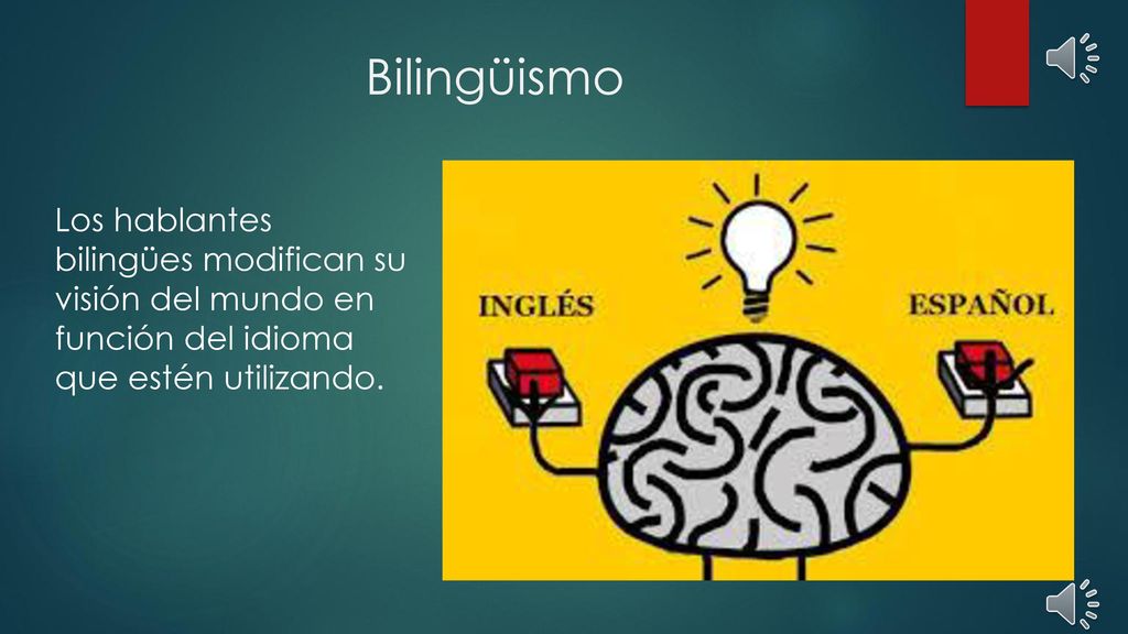 Bilingüismo Los hablantes bilingües modifican su visión del mundo en función del idioma que estén utilizando.