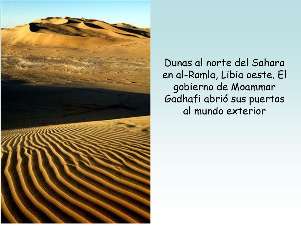 Dunas al norte del Sahara en al-Ramla, Libia oeste