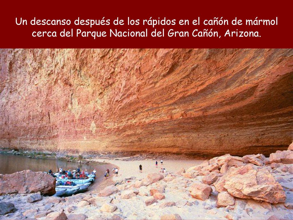 Un descanso después de los rápidos en el cañón de mármol cerca del Parque Nacional del Gran Cañón, Arizona.