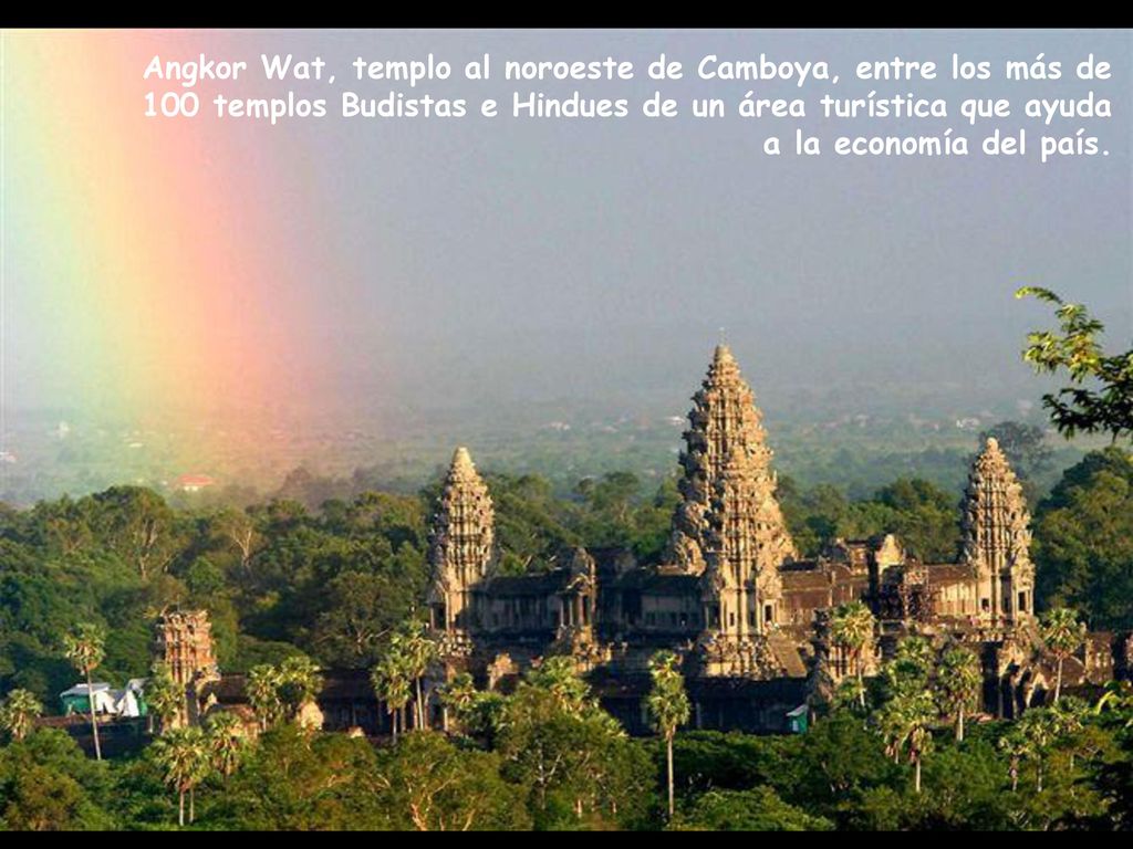 Angkor Wat, templo al noroeste de Camboya, entre los más de 100 templos Budistas e Hindues de un área turística que ayuda a la economía del país.