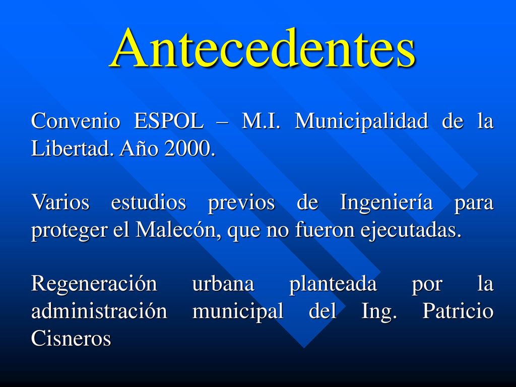 Antecedentes Convenio ESPOL – M.I. Municipalidad de la Libertad. Año