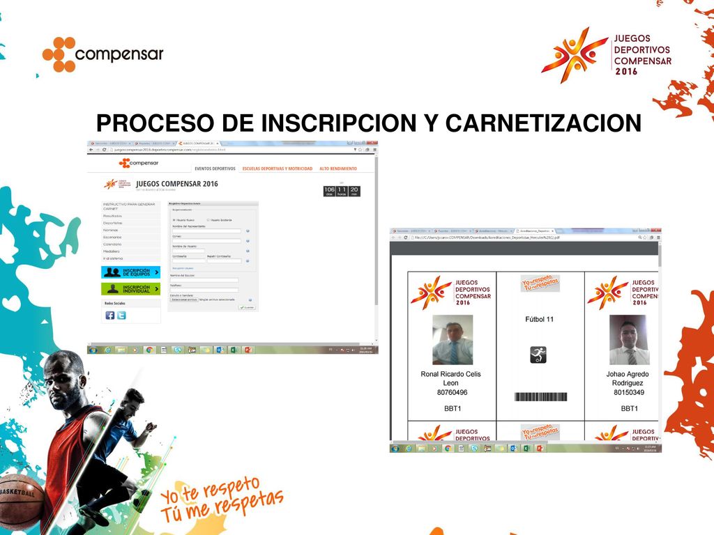 PROCESO DE INSCRIPCION Y CARNETIZACION